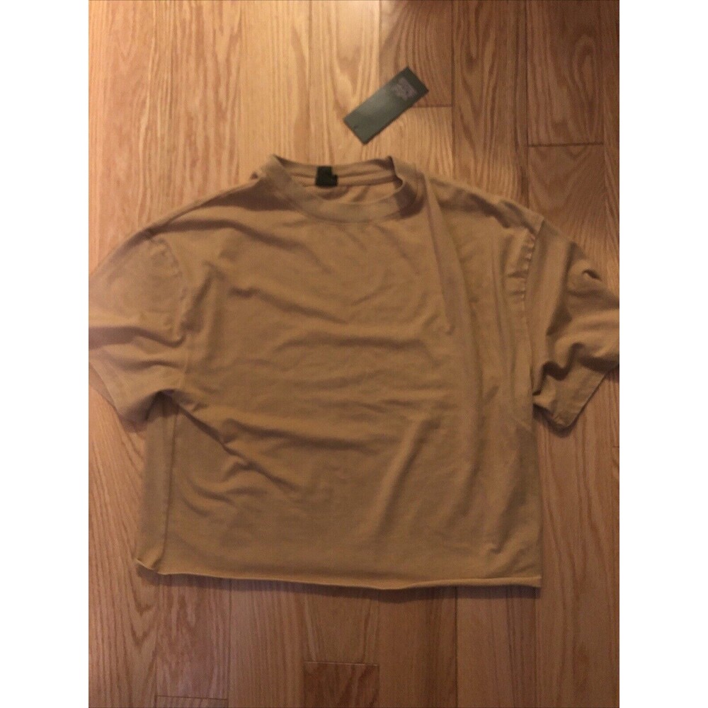 Wild Fable Women's Short Sleeve Crop Shirt XXS NWT Maple Syrup Color